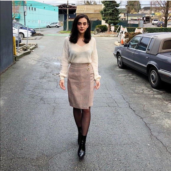 Dresses & Skirts - Wool/synthetic blend plaid skirt. Purchased in Hong Kong in 2018.